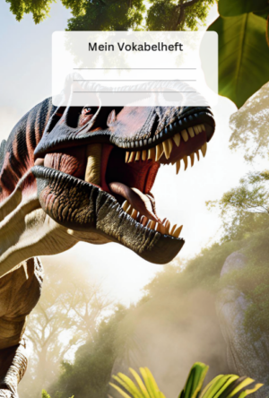 Vokabelheft A5 2 Spalten Motiv Tyrannosaurus Rex